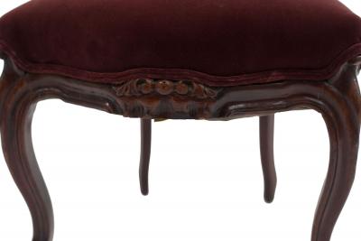 Pair of American Victorian Red Velvet Side Chairs