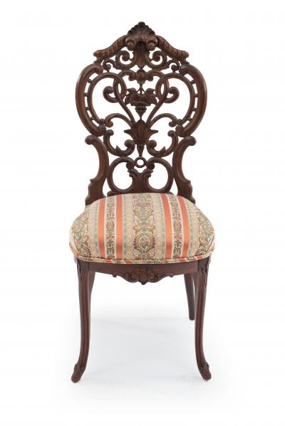 Pair of American Victorian Rosewood Side Chairs