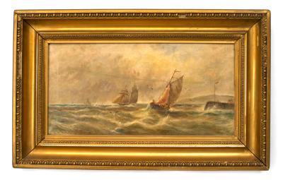 Pair of American Victorian Seascape Paintings