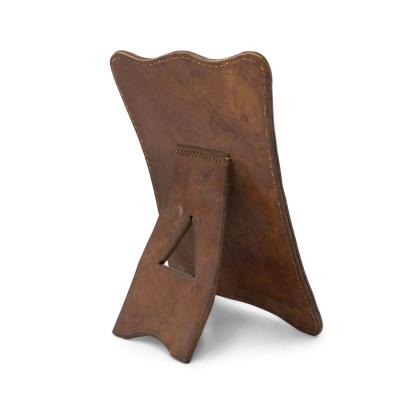 Pair of American Victorian Tan Leather Picture Frames