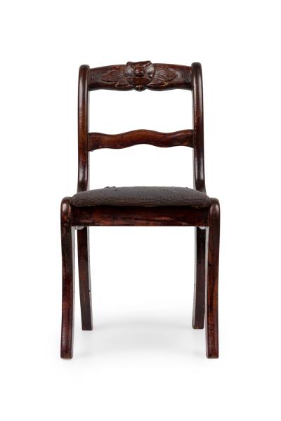 Pair of American Victorian Upholstered Seat Children Chairs