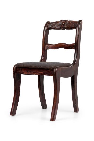 Pair of American Victorian Upholstered Seat Children Chairs