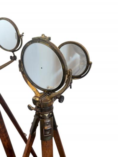 Pair of American heliograph reflector stands