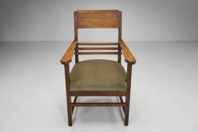 Pair of Amsterdamse School Armchairs The Netherlands ca 1920s