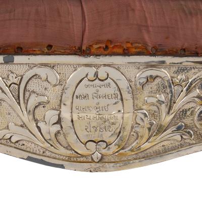 Pair of Anglo Indian Silver Clad Ceremonial Throne Chairs