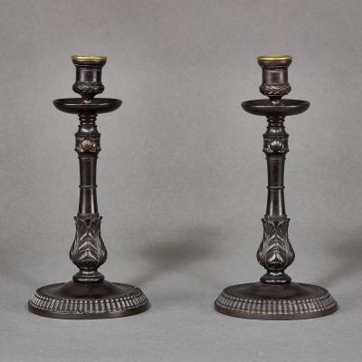 Pair of Anglo Indian adjustable Candlesticks Circa 1880