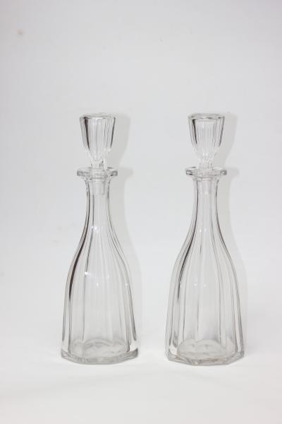 Pair of Antique American Blown Decanters 1850 United States