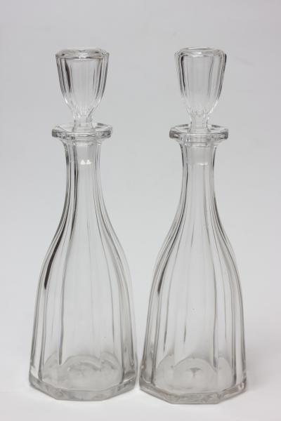 Pair of Antique American Blown Decanters 1850 United States