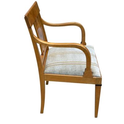 Pair of Antique Austrian Biedermeier Style Arm Chairs