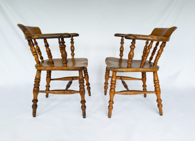 Pair of Antique Captains Chairs circa 1860