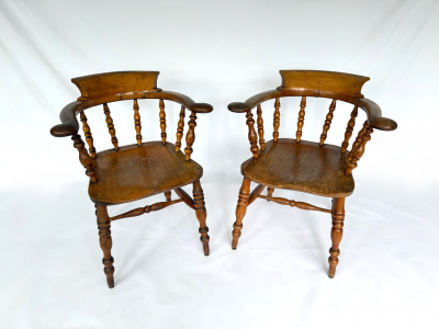 Pair of Antique Captains Chairs circa 1860