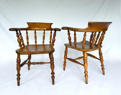 Pair of Antique Captains Chairs circa 1860