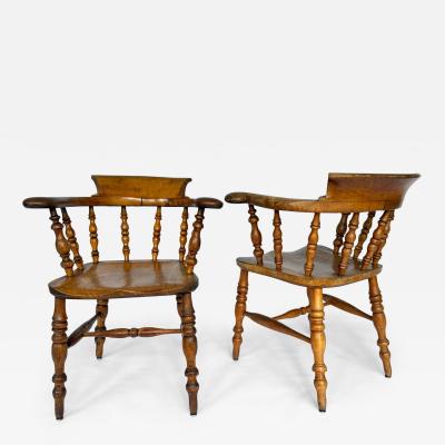 Pair of Antique Captains Chairs circa 1860