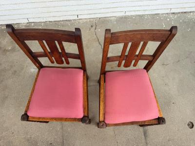Pair of Antique Chairs w Barley Twist Legs