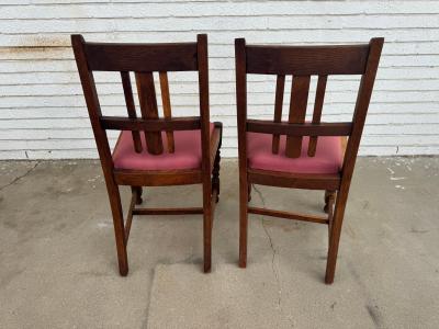 Pair of Antique Chairs w Barley Twist Legs