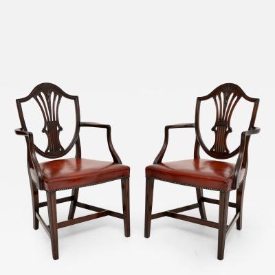 Pair of Antique Edwardian Carver Armchairs
