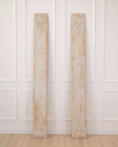 Pair of Antique French Painted Boiserie Panels