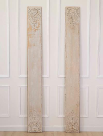Pair of Antique French Painted Boiserie Panels
