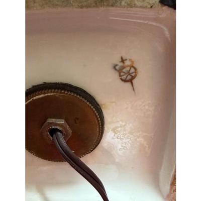 Pair of Antique German Porcelain Table Lamps