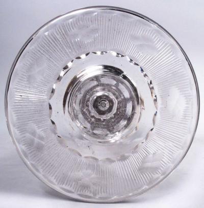 Pair of Antique Hawkes Edwardian Sterling Silver Glass Candlesticks