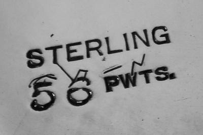 Pair of Antique Hawkes Edwardian Sterling Silver Glass Candlesticks