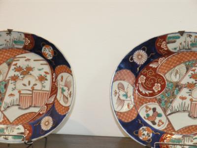 Pair of Antique Imari Chargers