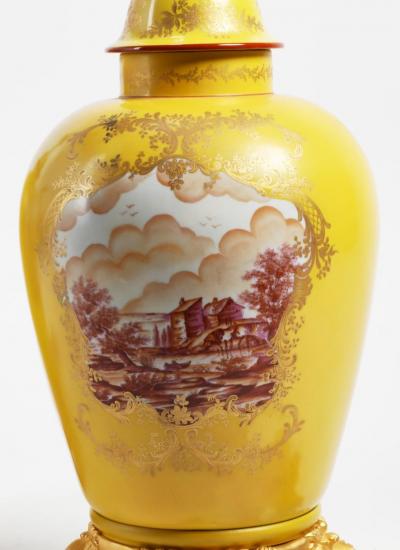 Pair of Antique Imperial Yellow Ginger Jar Table Lamps