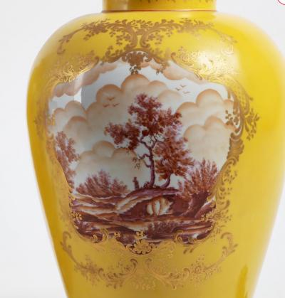 Pair of Antique Imperial Yellow Ginger Jar Table Lamps