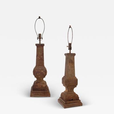 Pair of Antique Metal Lamps