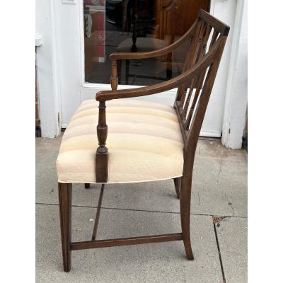 Pair of Antique Regency Mahogany Open Arm Chairs