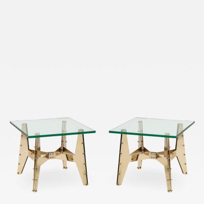 Pair of Architectural Side Tables