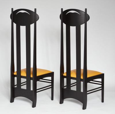 Pair of Argyle Chairs designed by Charles R Mackintosh and Produced by Cassina