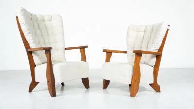 Pair of Armchairs Monsieur Madame by Guillerme and Chambron for Votre Maison