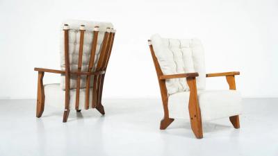 Pair of Armchairs Monsieur Madame by Guillerme and Chambron for Votre Maison