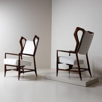 Pair of Armchairs Triennale by Gio Ponti for ISA Bergamo Italy 1953