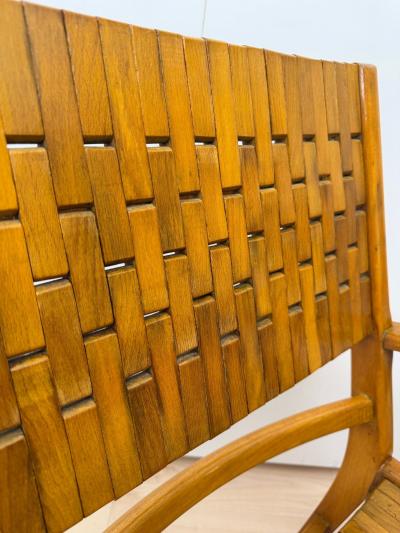 Pair of Armchairs by Gelenka Solid Beech Wood Germany circa 1950