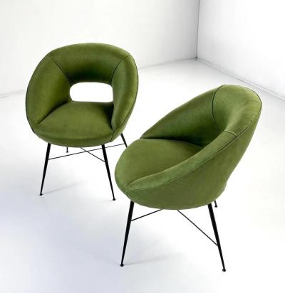 Pair of Armchairs by Silvio Cavatorta Italy 1950s