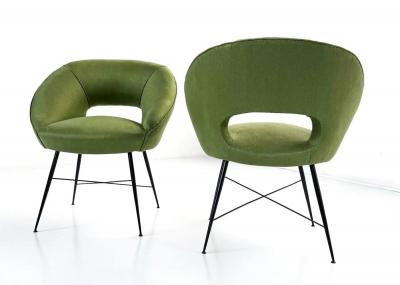 Pair of Armchairs by Silvio Cavatorta Italy 1950s