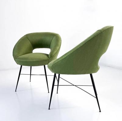 Pair of Armchairs by Silvio Cavatorta Italy 1950s