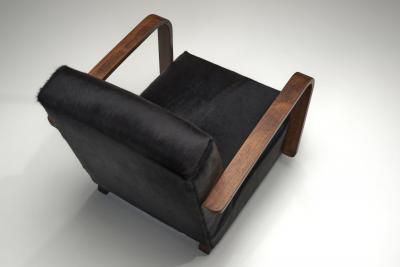 Pair of Armchairs in Ponyskin Europe First half of the 20th Century