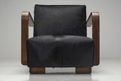 Pair of Armchairs in Ponyskin Europe First half of the 20th Century
