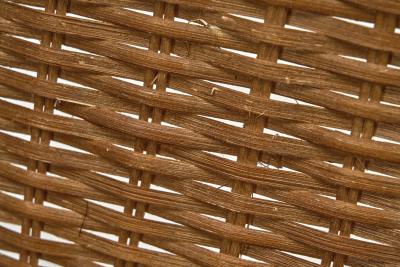 Pair of Armchairs with Loose Seat Striped Cushions Europe 20th Century