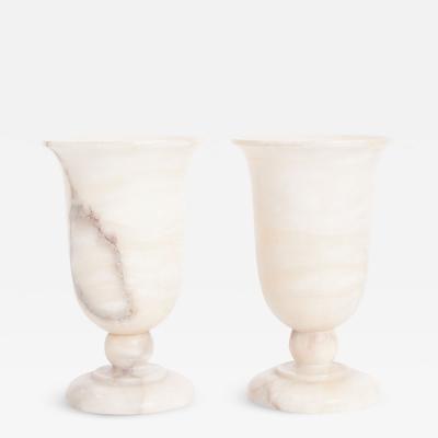 Pair of Art Deco Alabaster Urn Table Lamps