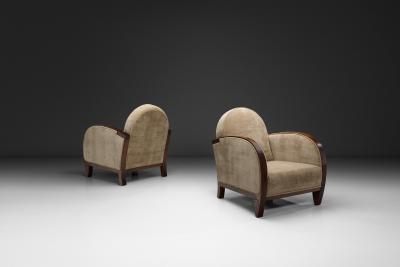Pair of Art Deco Armchairs Europe First half of the 20th Century