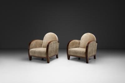 Pair of Art Deco Armchairs Europe First half of the 20th Century
