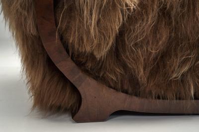Pair of Art Deco Armchairs in Longhair Sheepskin Europe Early 20th Century