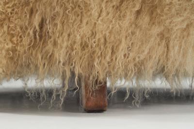 Pair of Art Deco Armchairs in Mongolian Longhair Sheepskin Europe ca 1930s