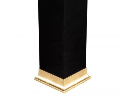 Pair of Art Deco Black Lacquer Pedestal Columns