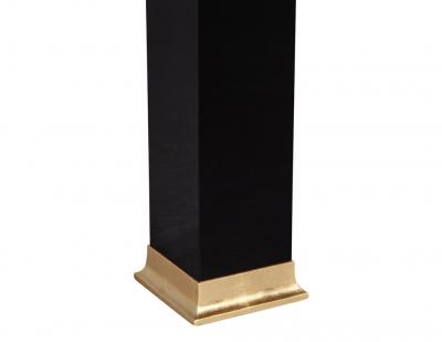 Pair of Art Deco Black Lacquer Pedestal Columns