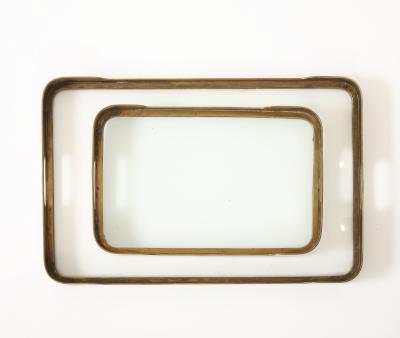 Pair of Art Deco Brass Trays France c 1930 s